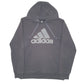Mens Black Adidas Spellout Hoodie Jumper