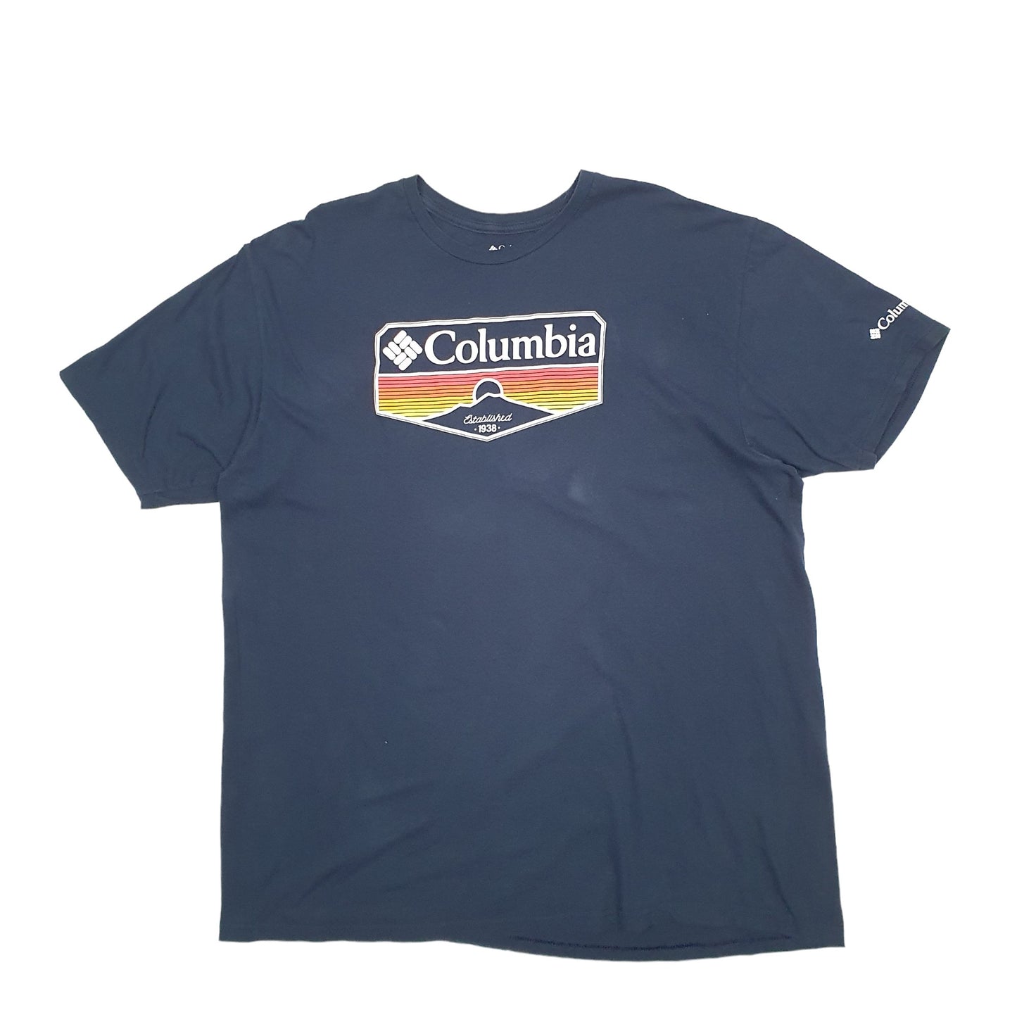 Mens Navy Columbia Sportswear Spellout Short Sleeve T Shirt