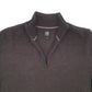 Mens Grey Moss Bros  Quarter Zip Jumper