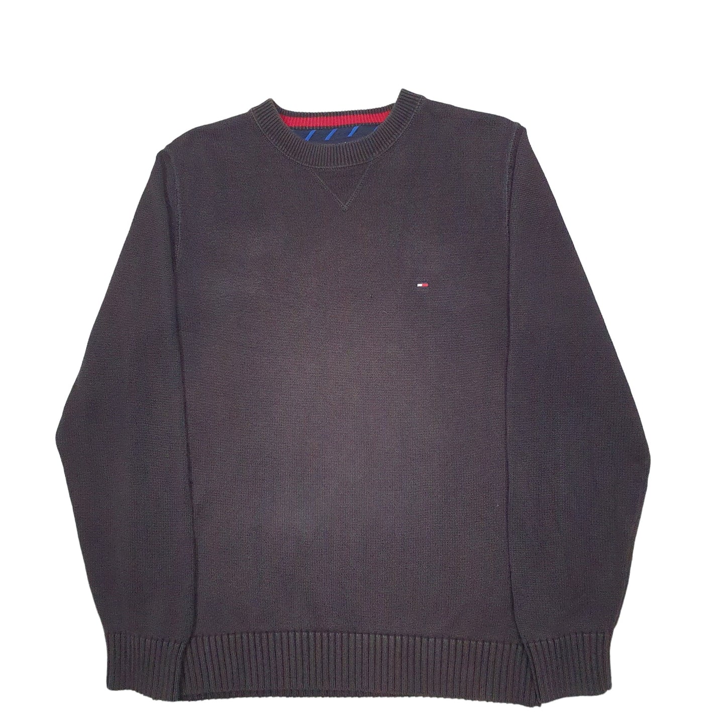 Mens Black Tommy Hilfiger Knit Crewneck Jumper