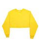 Womens Yellow Champion Crop Reverse Weave Crewneck Jumper