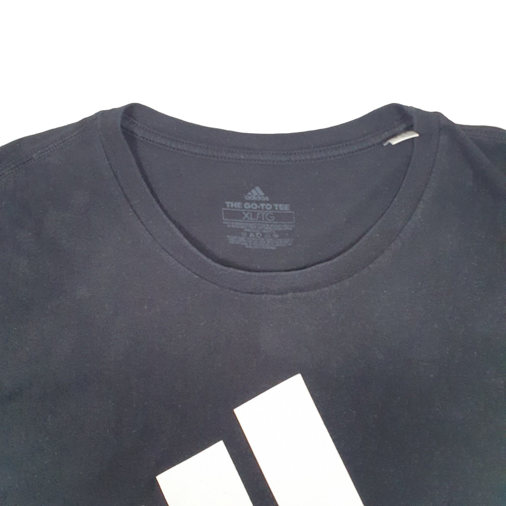 Mens Black Adidas Spellout Logo Short Sleeve T Shirt