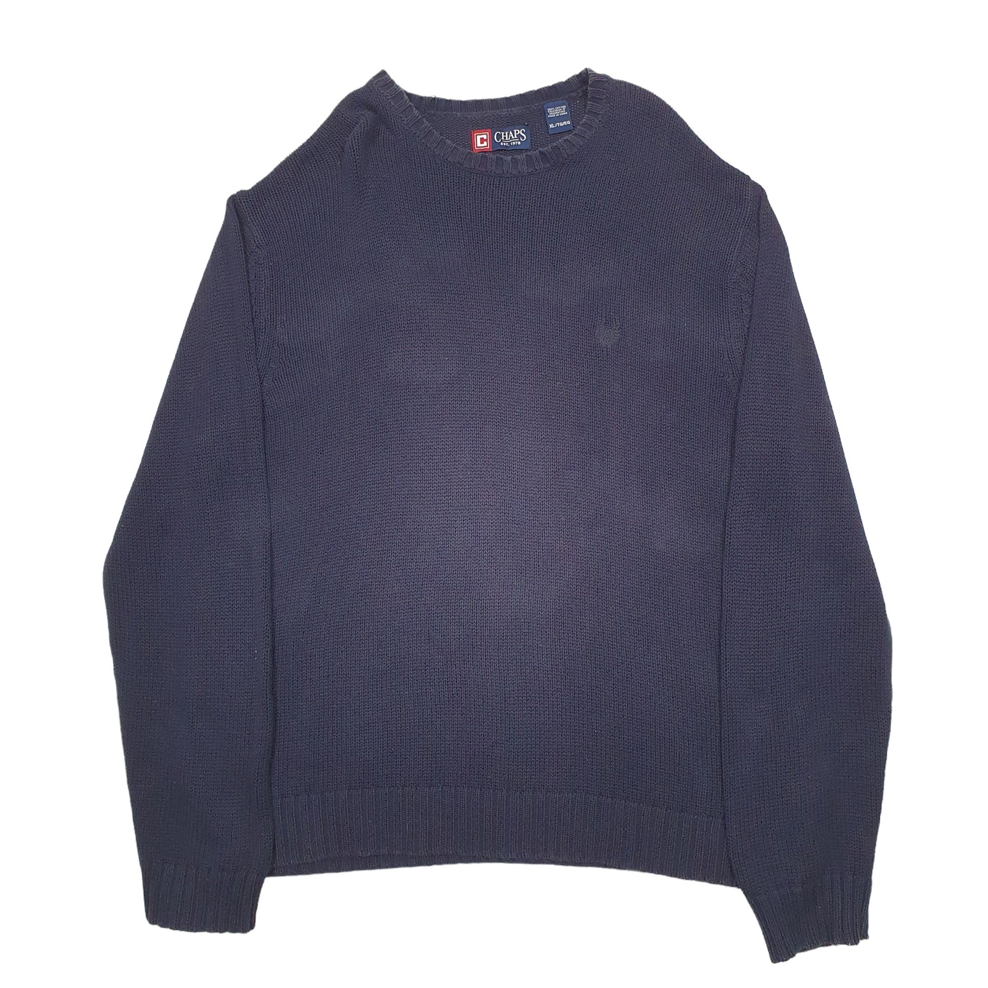 Mens Navy Chaps Knit Crewneck Jumper