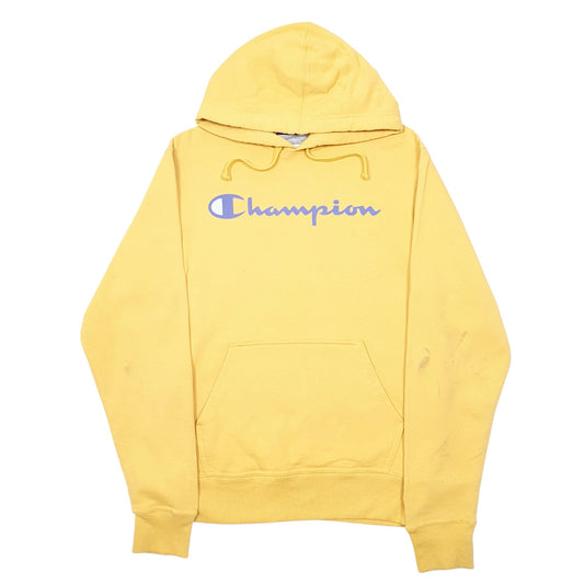 Mens Yellow Champion  Hoodie Jumper