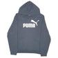 Mens Black Puma Spellout Hoodie Jumper