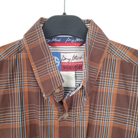 Mens Brown Wrangler Cowboy Collection Long Sleeve Shirt