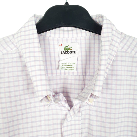 Mens Pink Lacoste Vintage Made In France Long Sleeve Shirt
