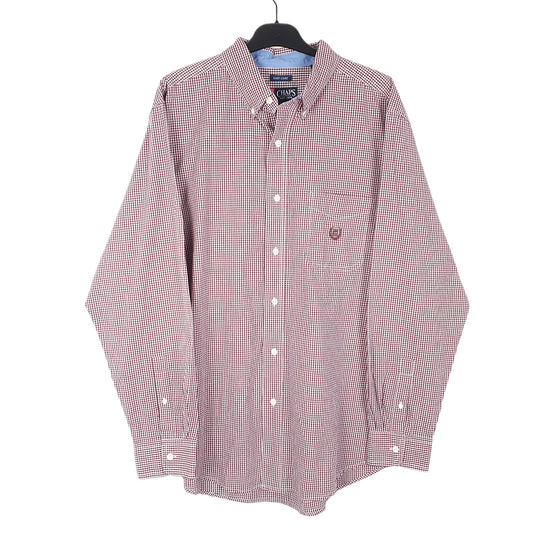 Mens Burgundy Chaps  Long Sleeve Shirt