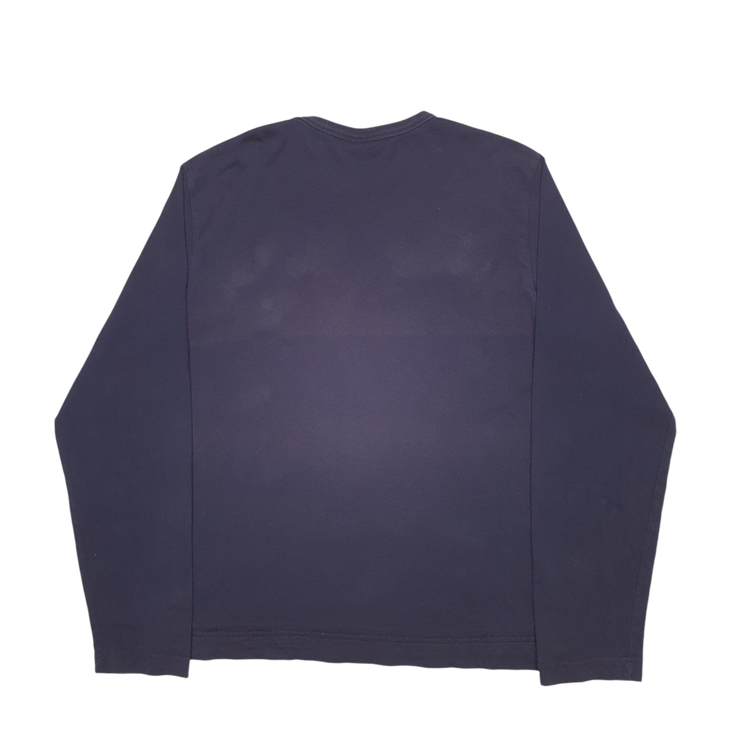 Mens Navy Puma Spellout Long Sleeve T Shirt