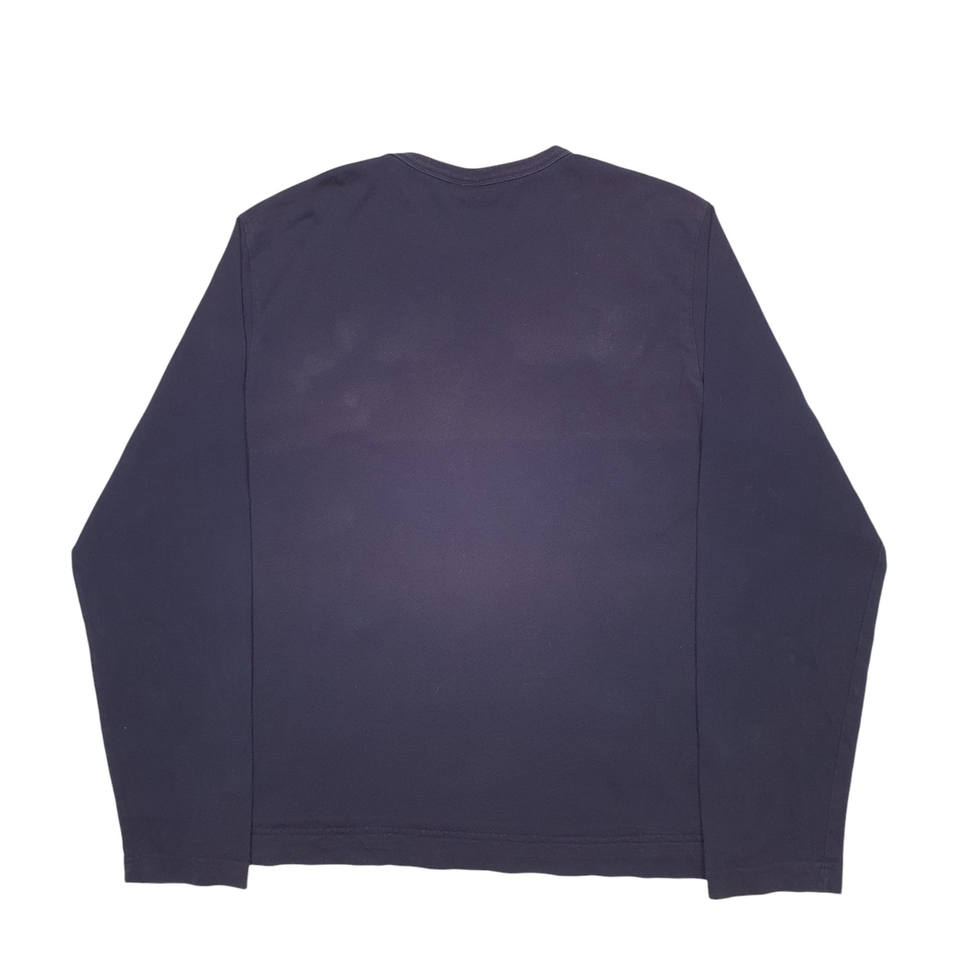 Mens Navy Puma Spellout Long Sleeve T Shirt