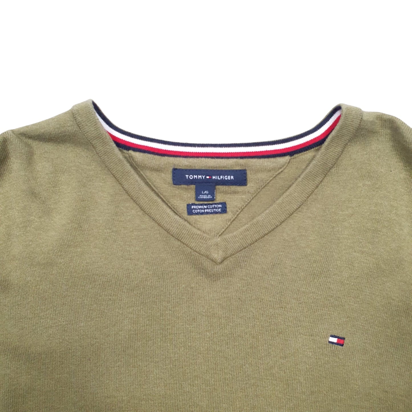 Mens Green Tommy Hilfiger Knit Crewneck Jumper