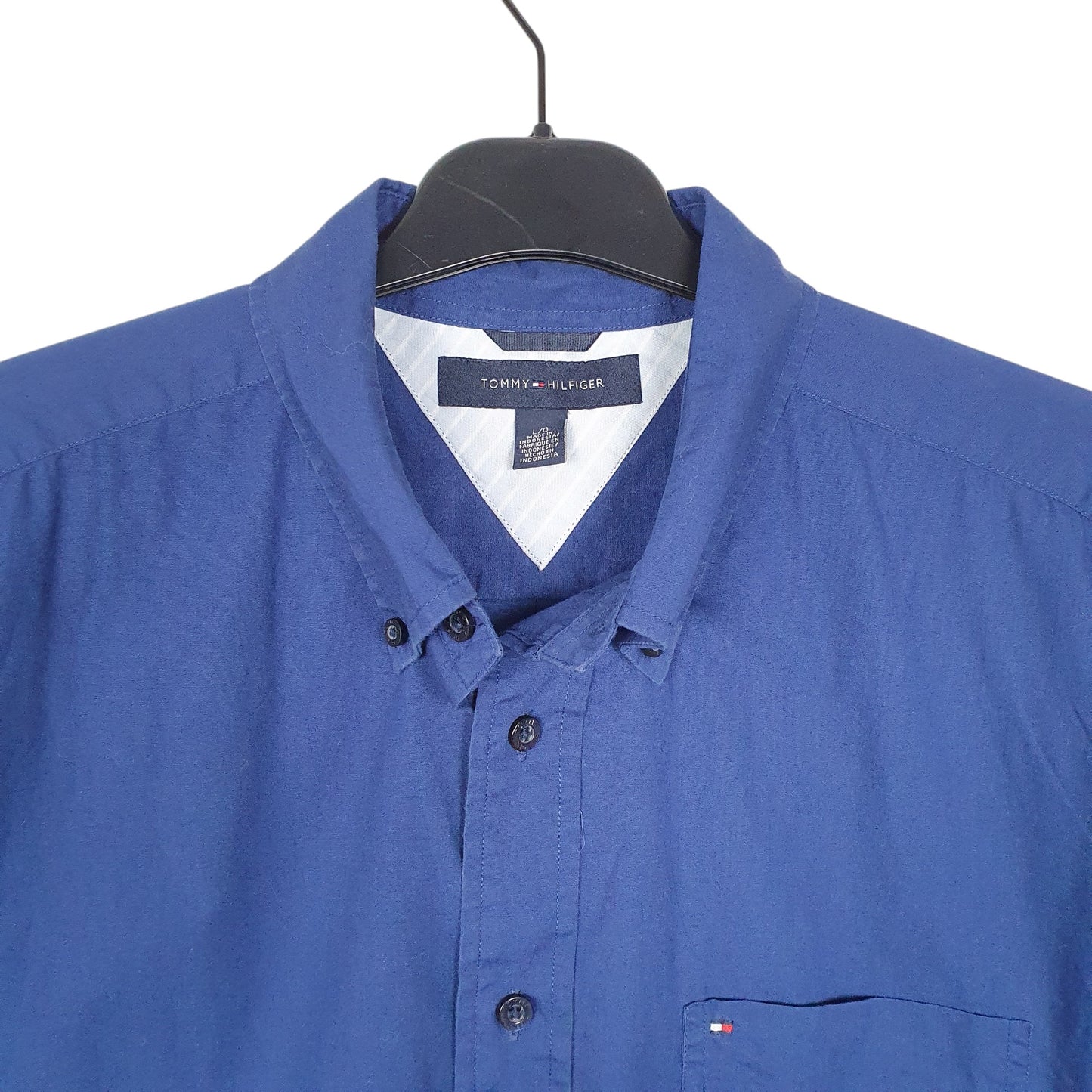 Mens Blue Tommy Hilfiger  Short Sleeve Shirt