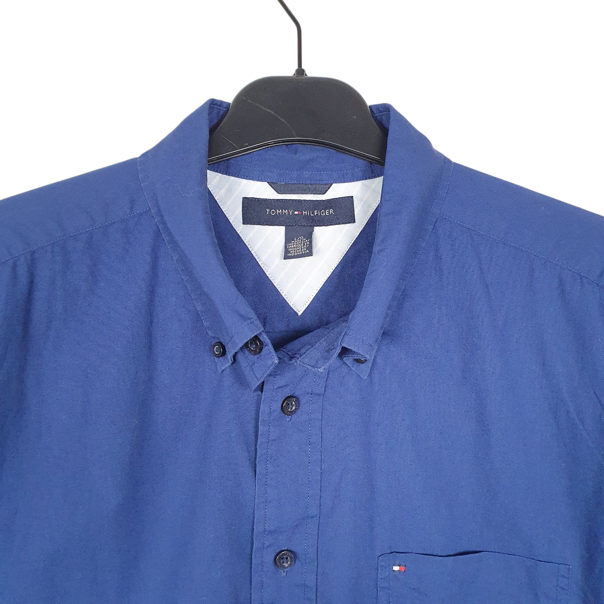 Mens Blue Tommy Hilfiger  Short Sleeve Shirt