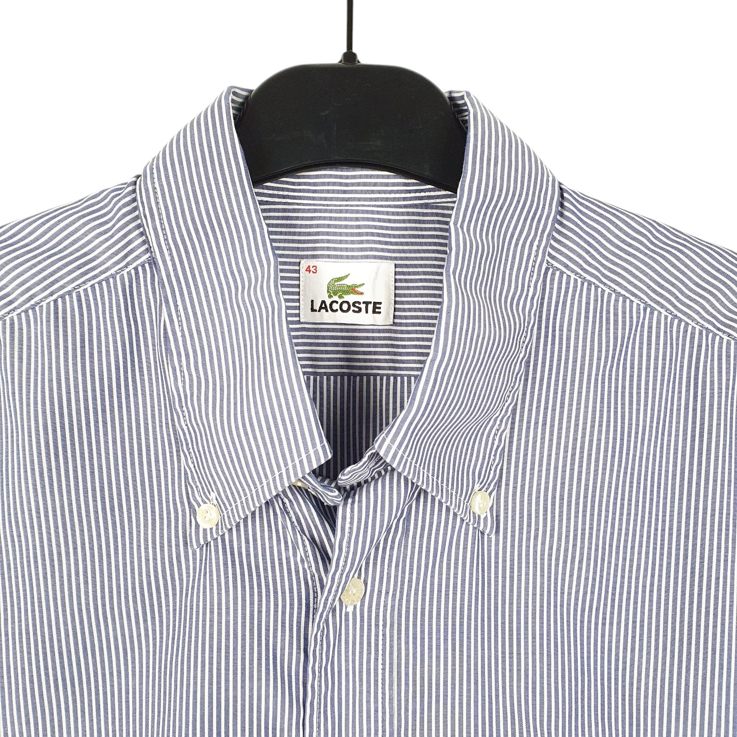 Mens White Lacoste  Short Sleeve Shirt