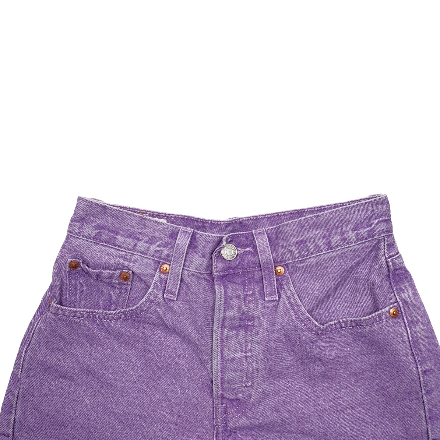 Womens Purple Levis 501 Jorts Denim Shorts