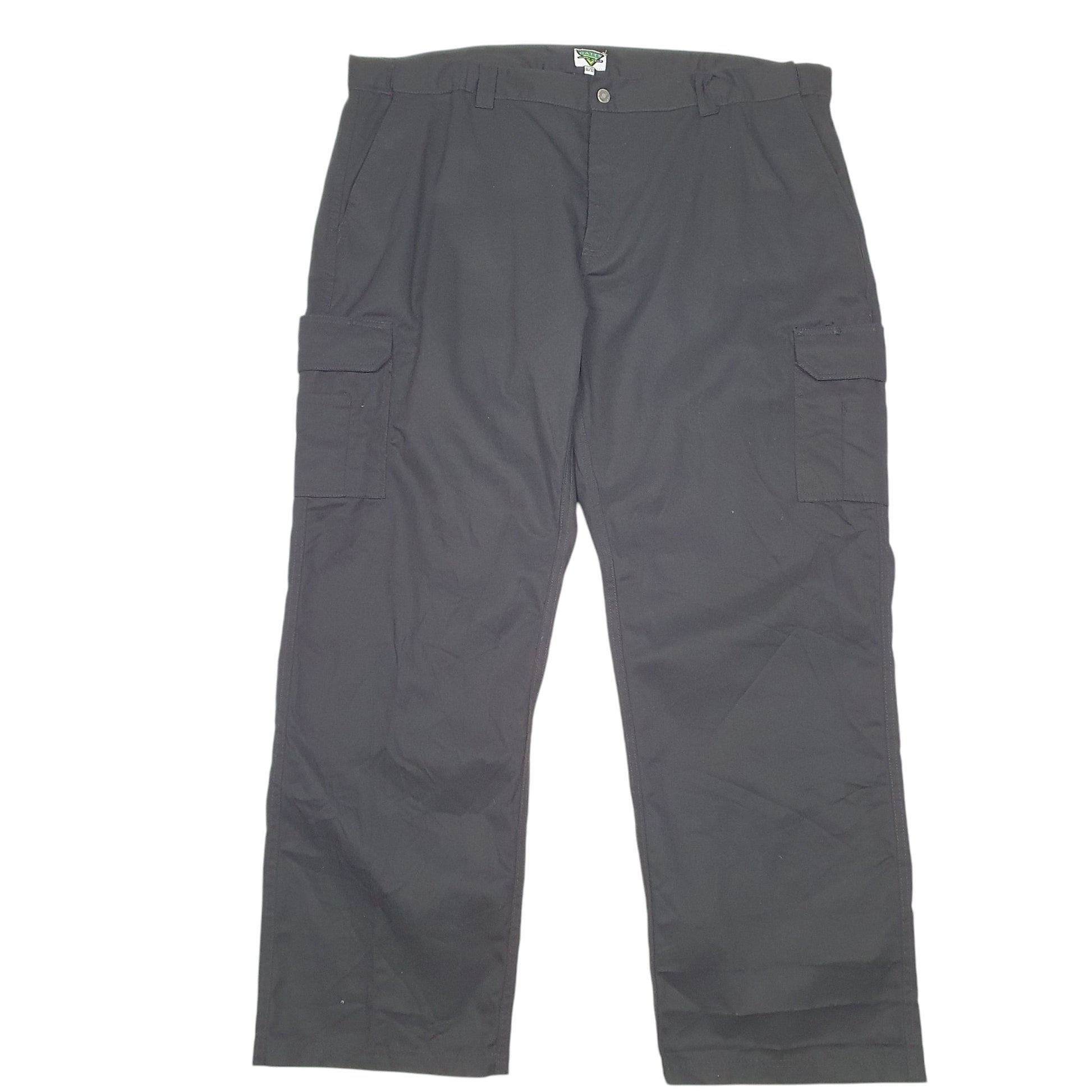 Mens Black Gatts Workwear Combat Utility Cargo Trousers