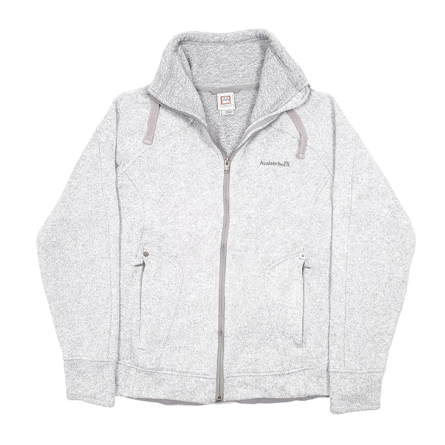 Womens Grey Avalanche Outdoors Hiking Camping Active Full Zip Jumper