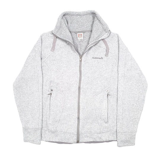 Womens Grey Avalanche Outdoors Hiking Camping Active Full Zip Jumper