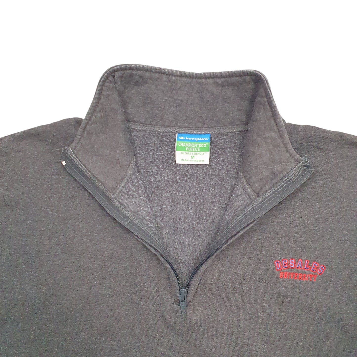 Mens Grey Champion  Quarter Zip Jumper