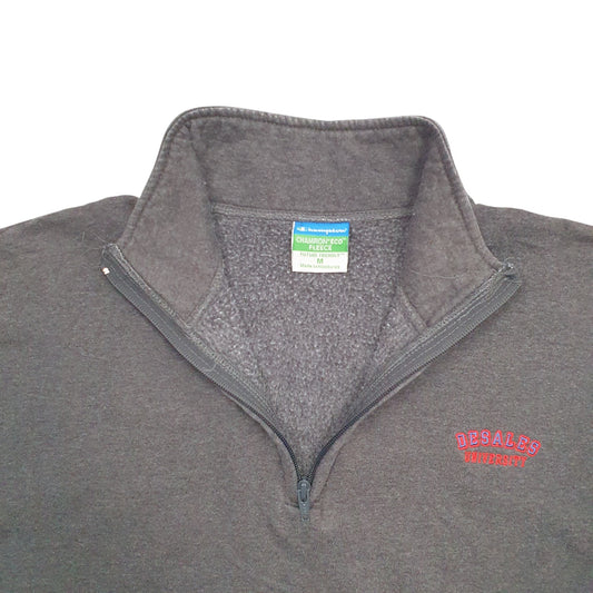 Mens Grey Champion  Quarter Zip Jumper