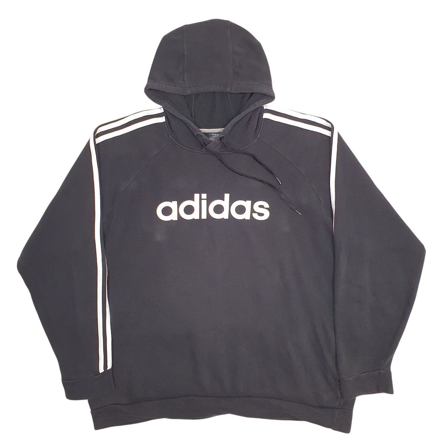 Mens Black Adidas Spellout Hoodie Jumper