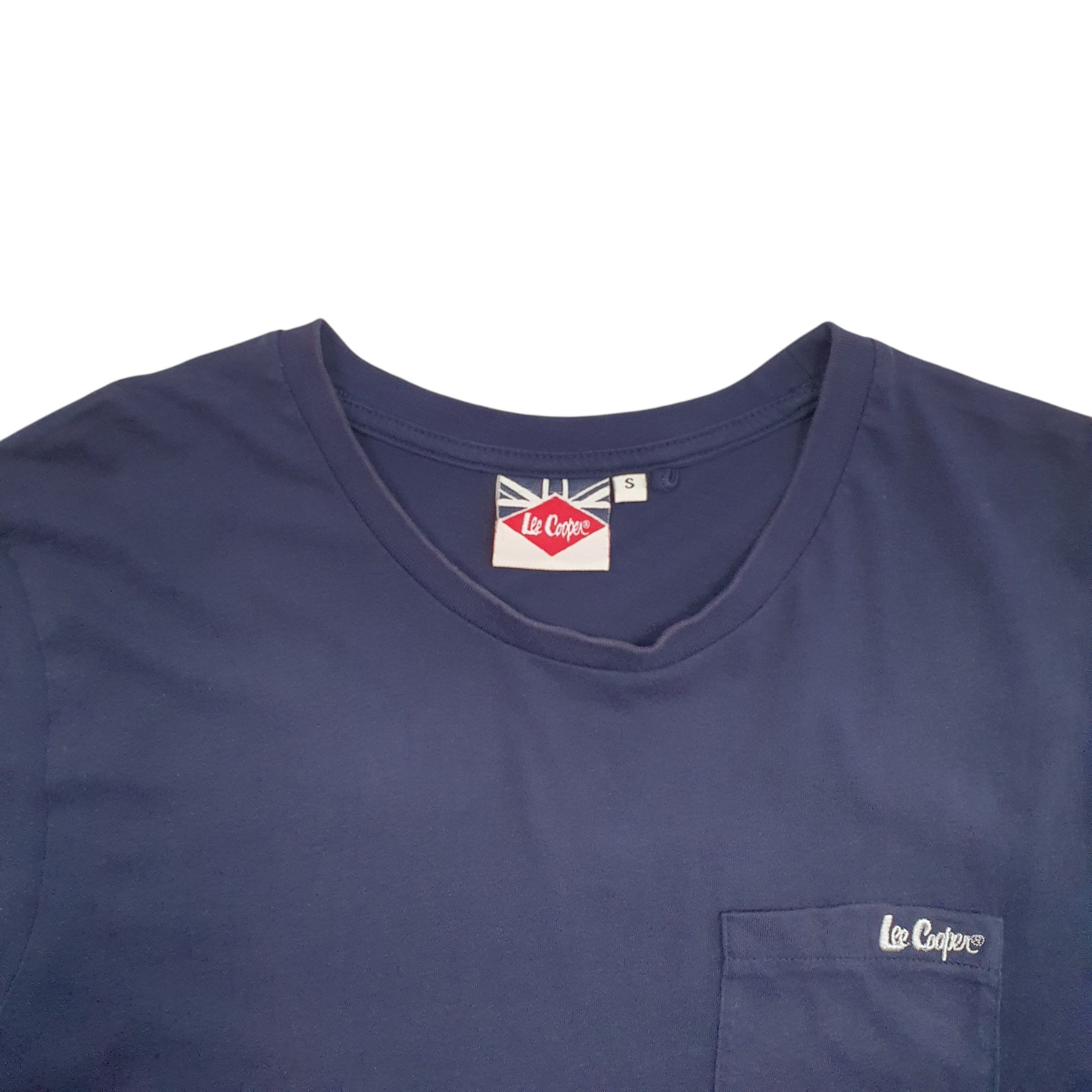 Mens Navy Lee Cooper Pocket Short Sleeve T Shirt