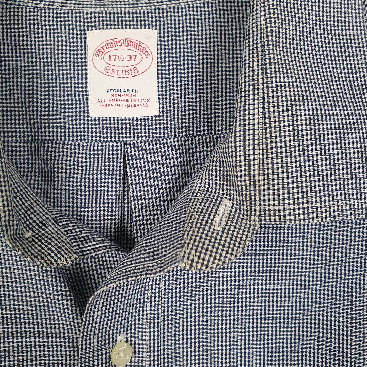 Mens Blue Brooks Brothers  Long Sleeve Shirt
