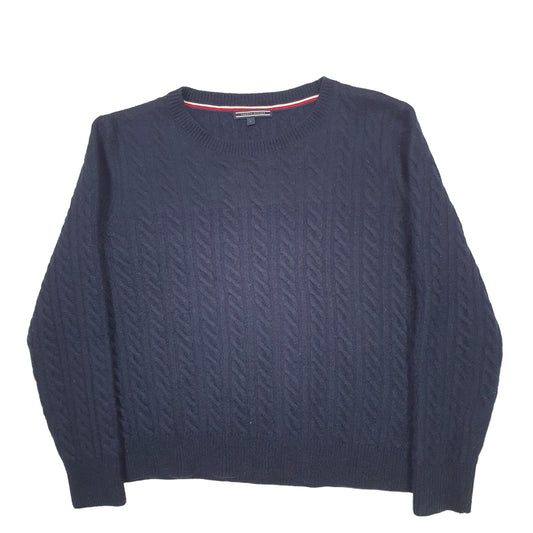 Womens Navy Tommy Hilfiger Knit Crewneck Jumper