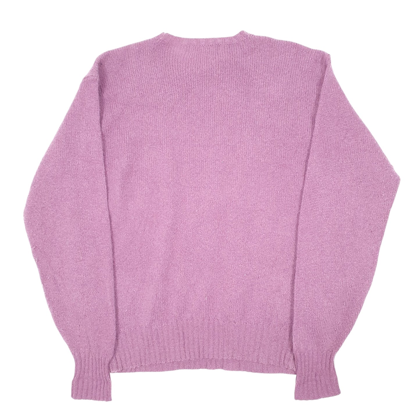 Mens Lilac Polo Ralph Lauren Lambswool Sweater Shetland Crewneck Jumper