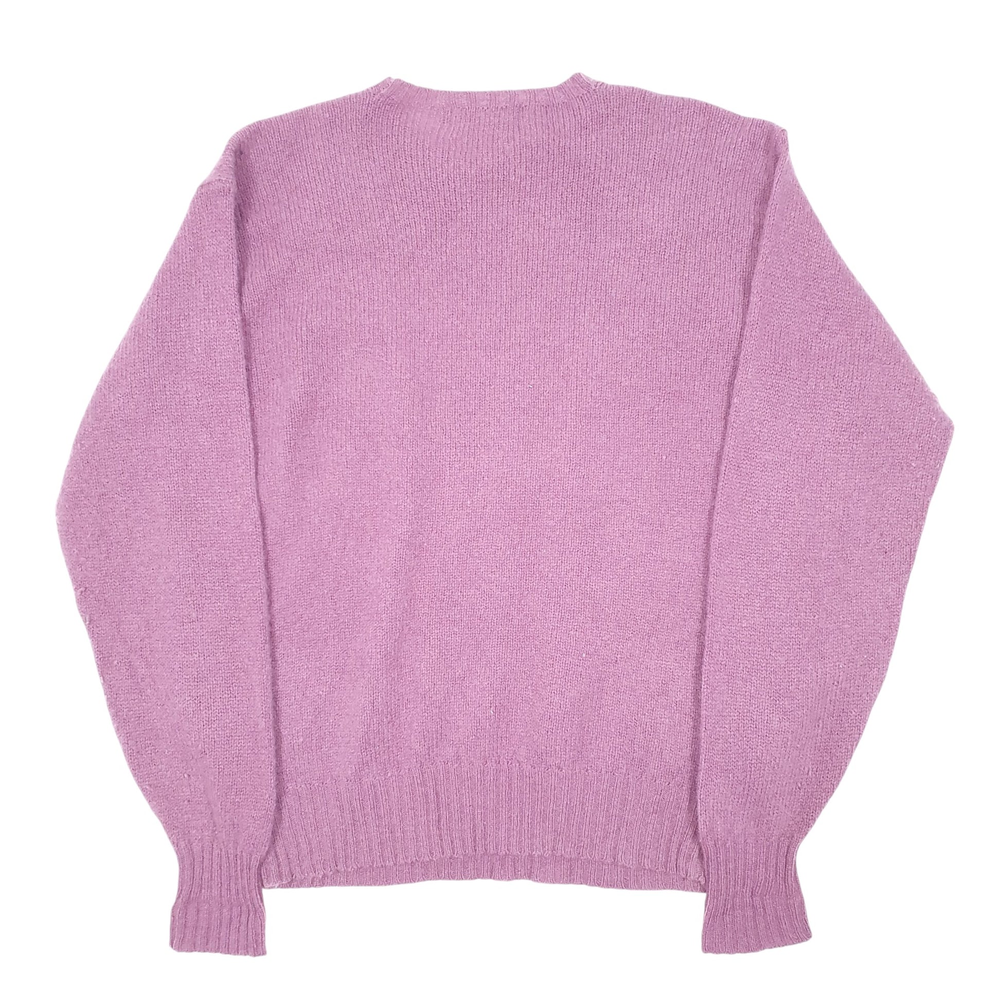 Mens Lilac Polo Ralph Lauren Lambswool Sweater Shetland Crewneck Jumper