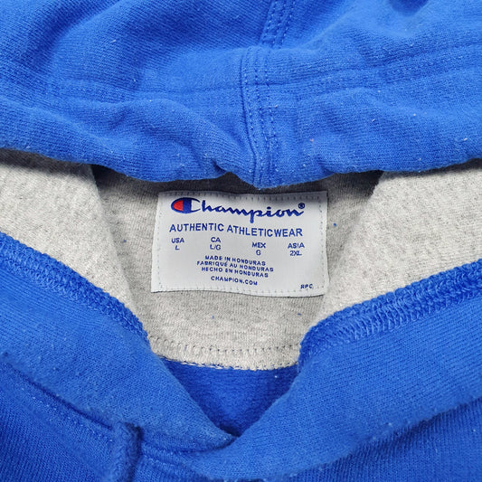 Mens Blue Champion  Hoodie Jumper