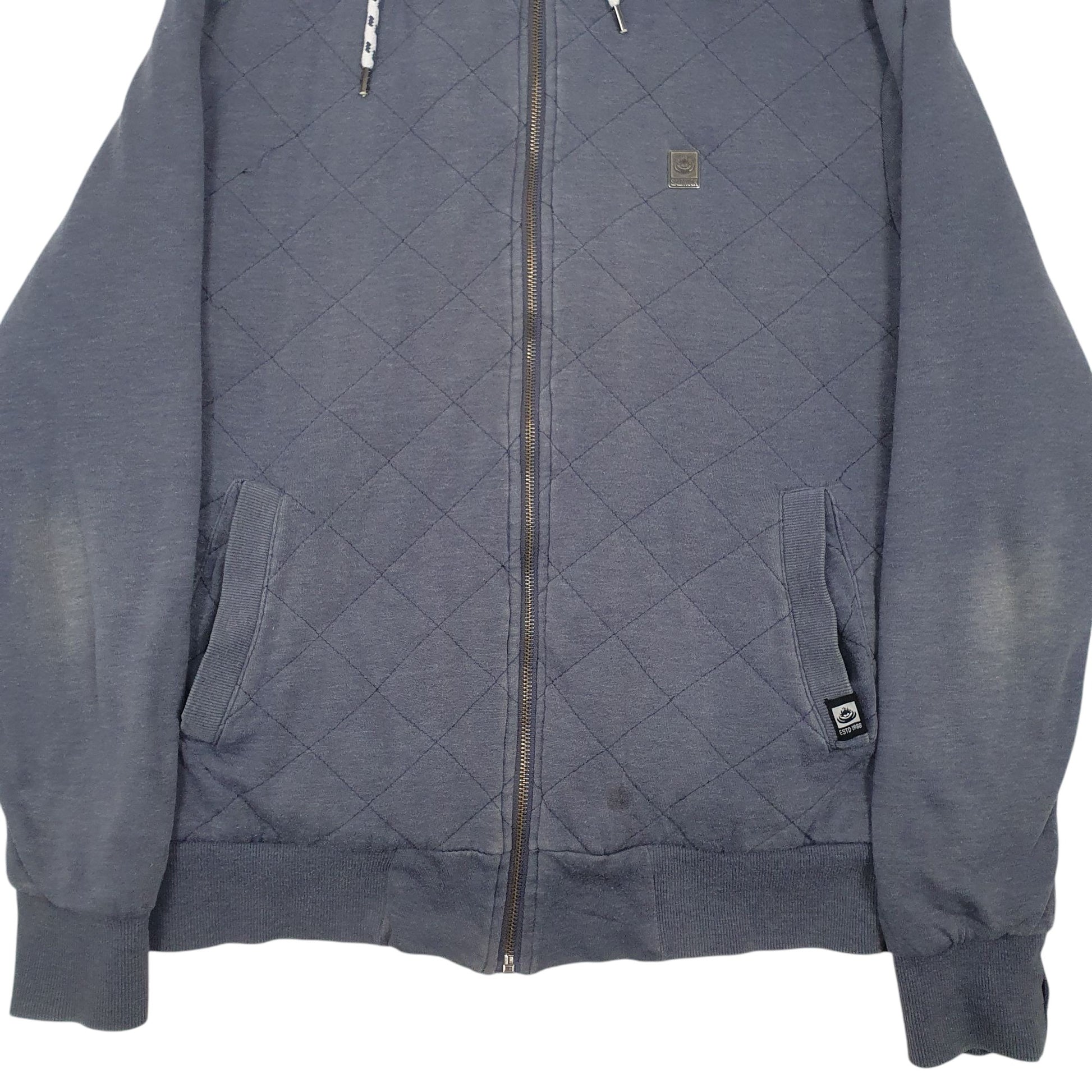 Mens Blue Saltrock Fleece Lined Full Zip Jumper