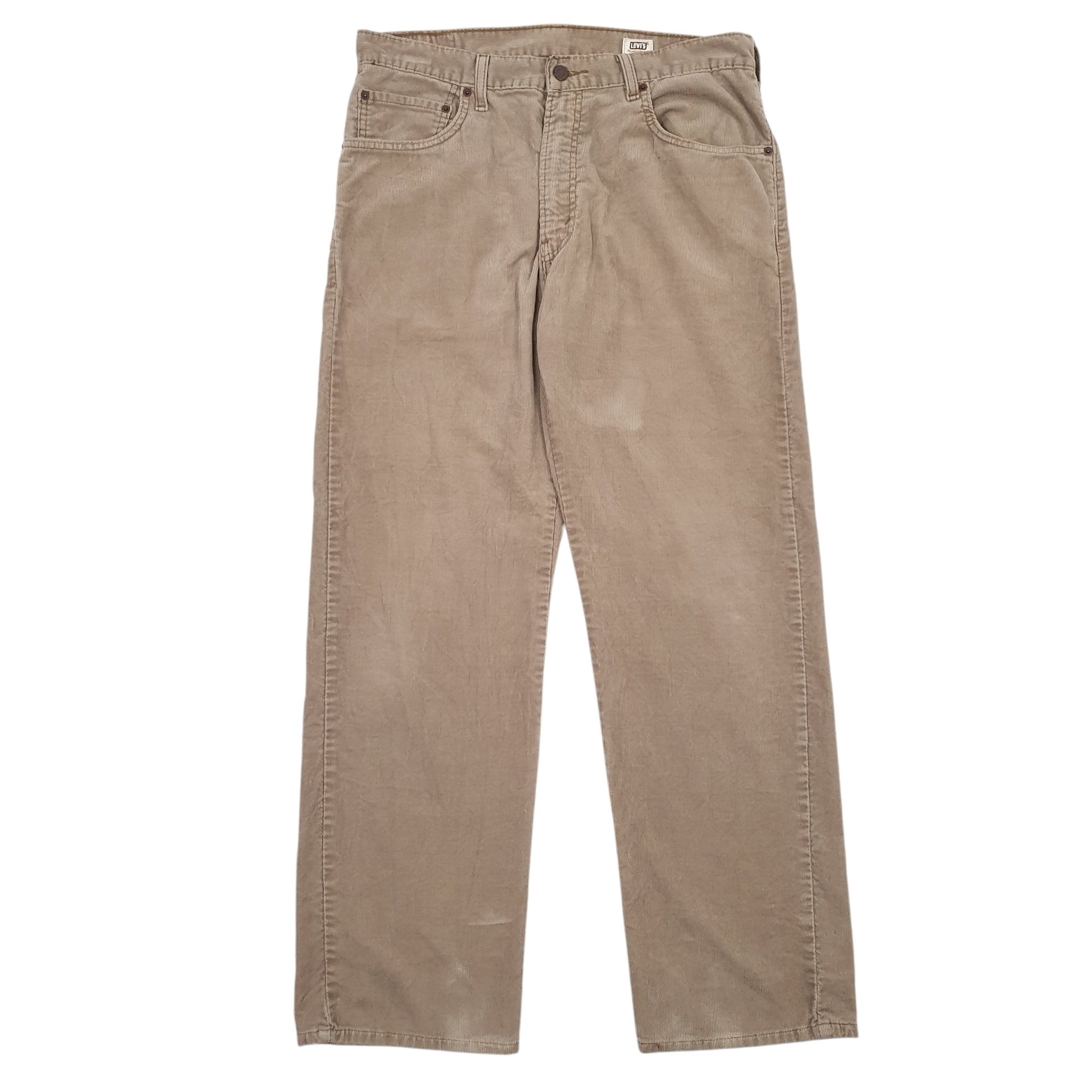 Mens Beige Levis Relaxed Corduroy Trousers