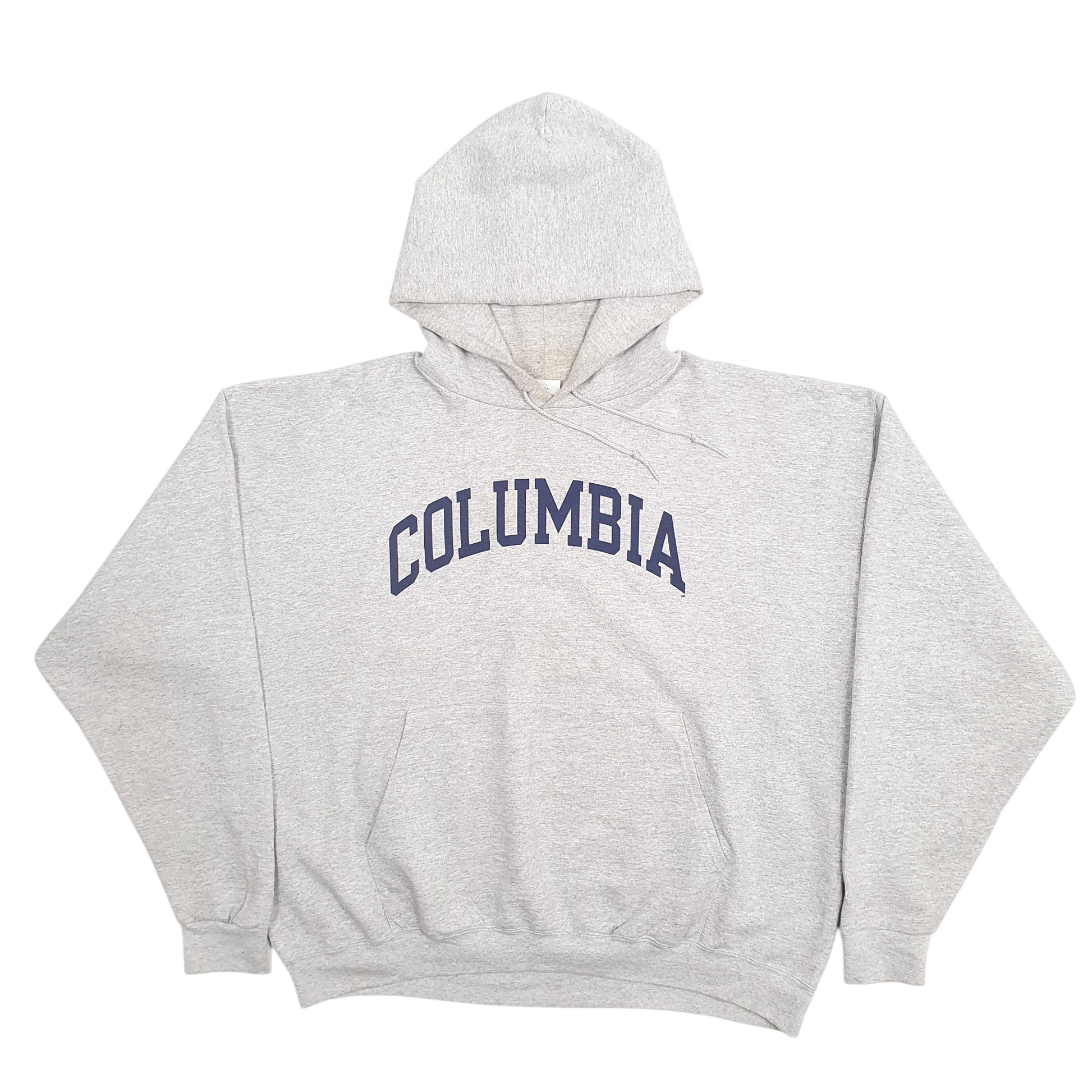 Mens Grey Champion Columbia Spellout Hoodie Jumper