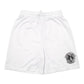 Womens White Badger Champion Youth Basketball Active Gym Workout Running Sport Shorts