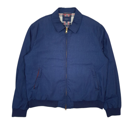 Mens Blue Gant  Quarter Zip Coat