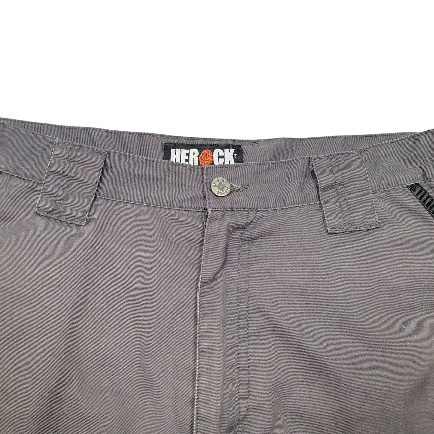 Mens Grey Herock Workwear Utility Trade Cargo Trousers