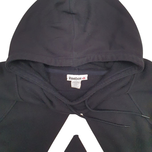 Mens Black Reebok Spellout Hoodie Jumper