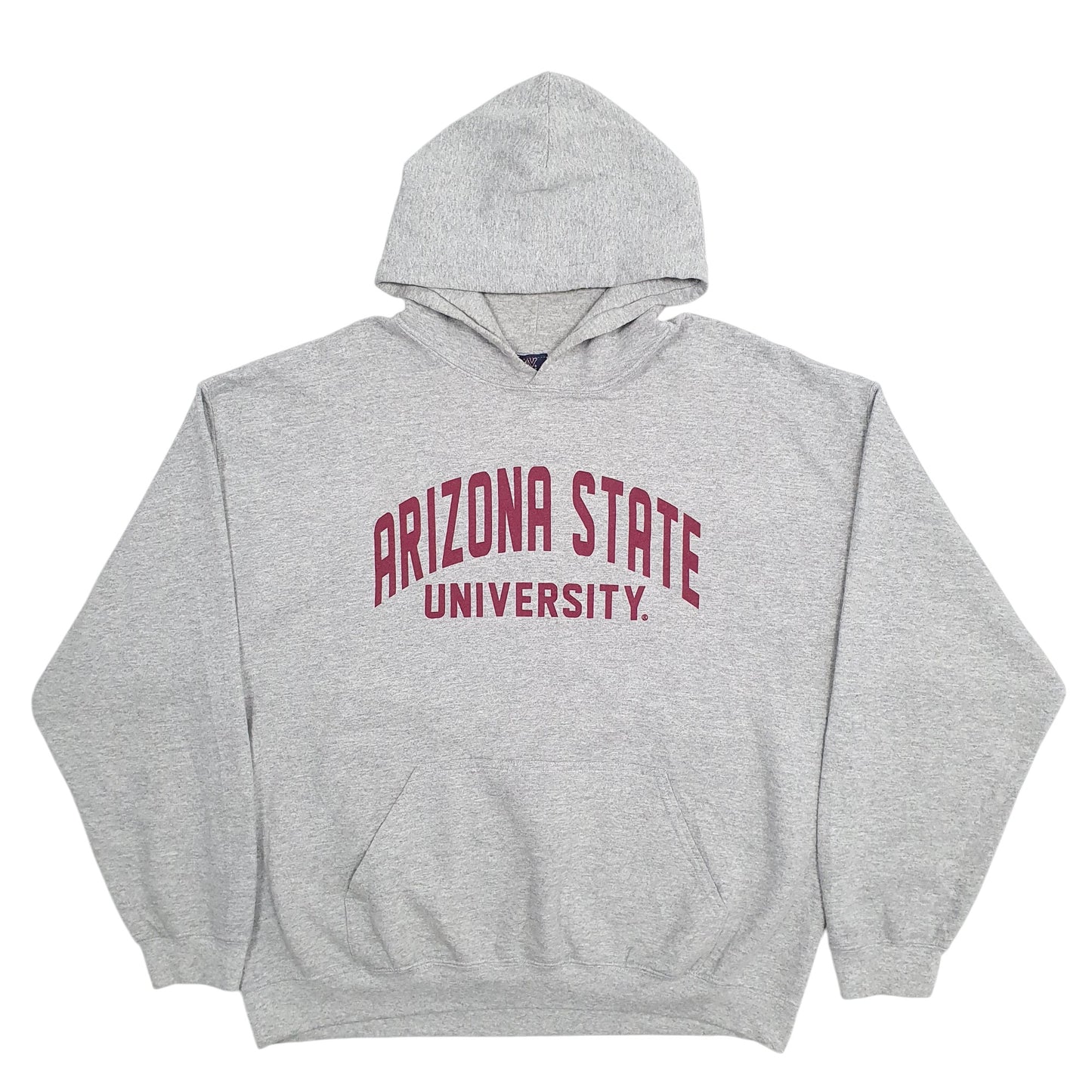 Mens Grey MV Sport Arizona State University Spellout Hoodie Jumper