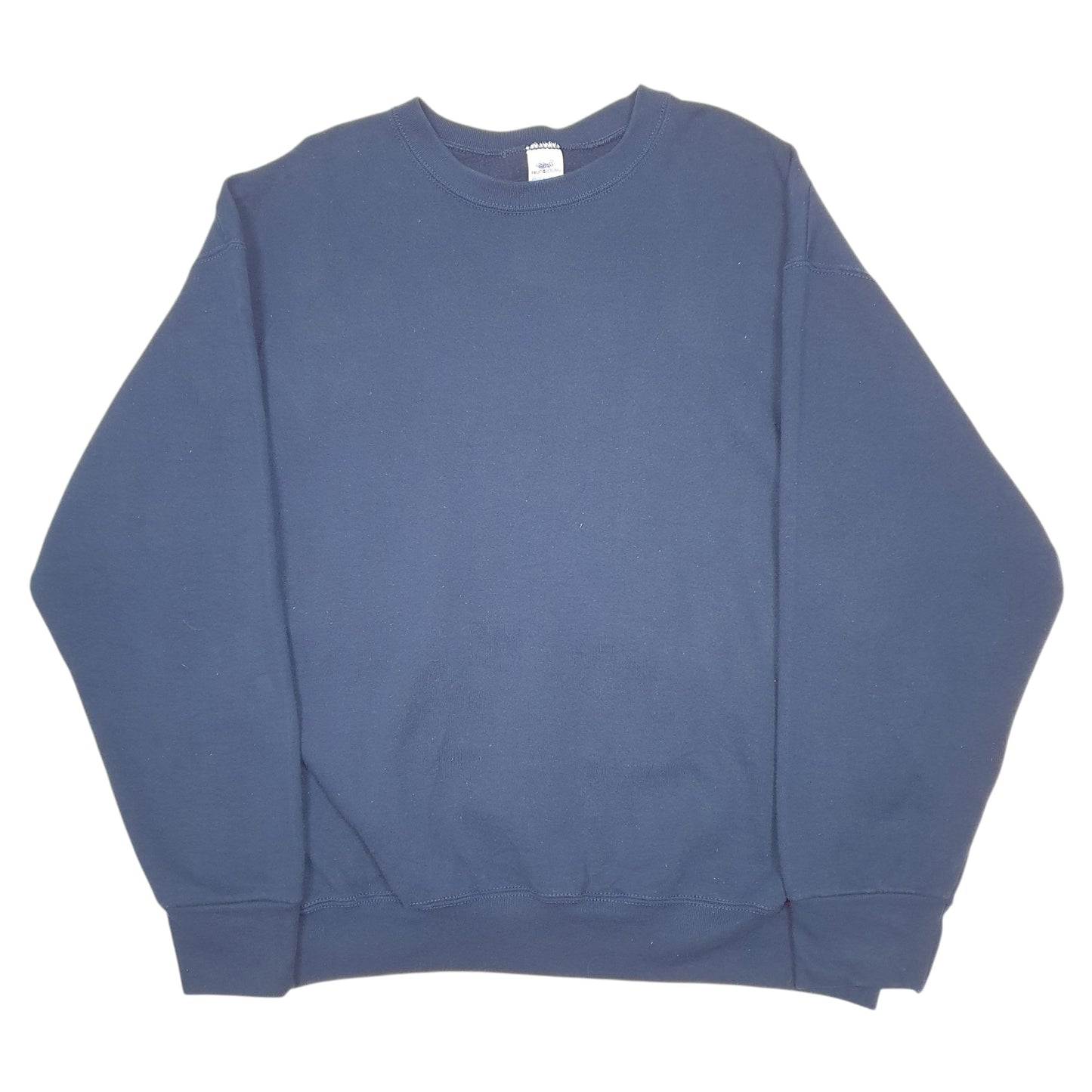 Mens Navy Fruit Of The Loom  Crewneck Jumper