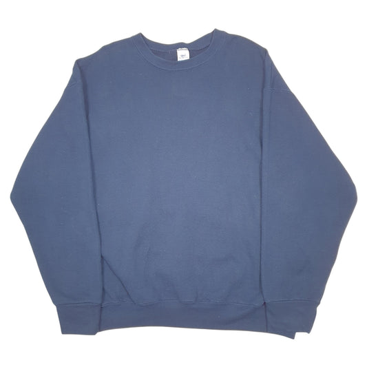 Mens Navy Fruit Of The Loom  Crewneck Jumper