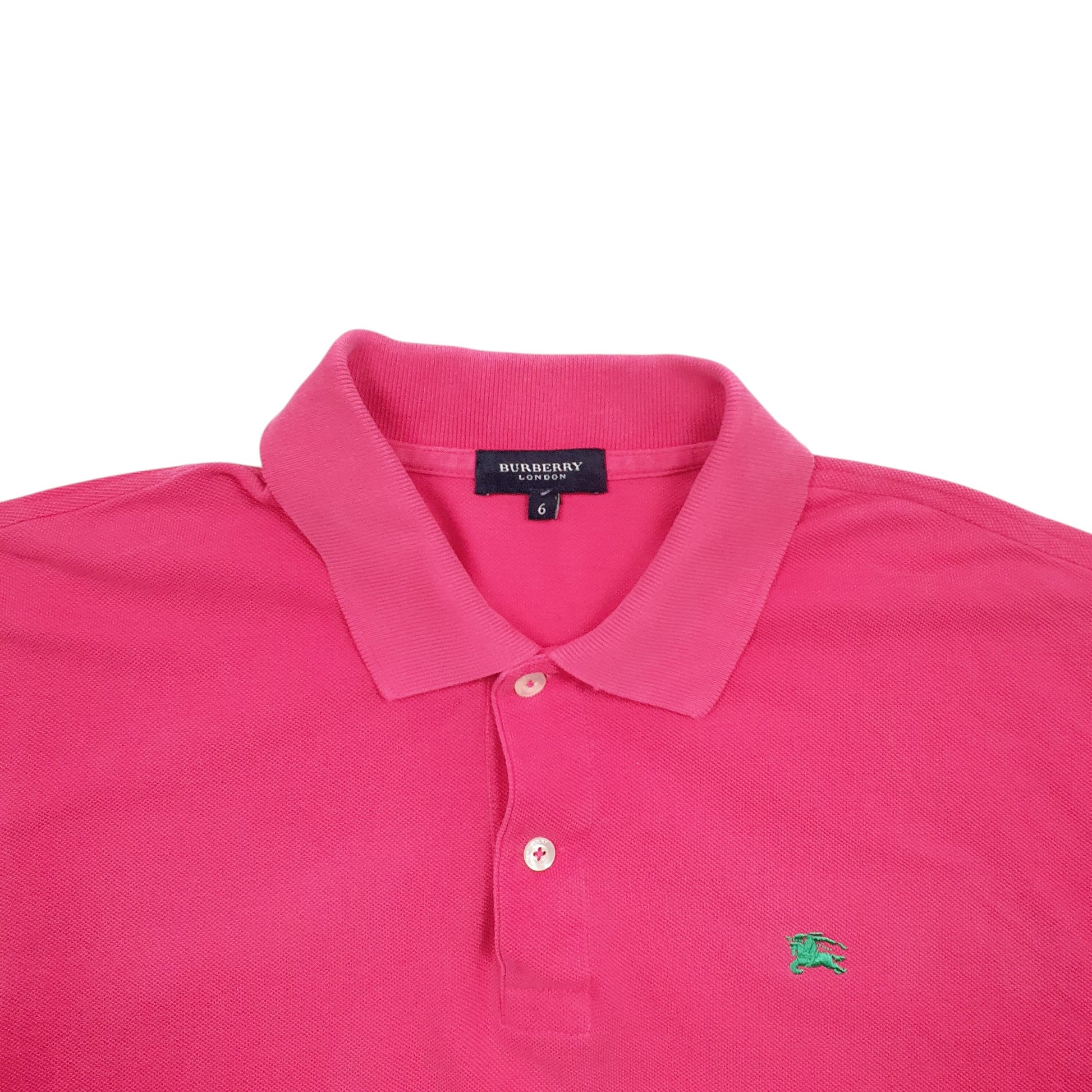 Mens Pink Burberry  Short Sleeve Polo Shirt