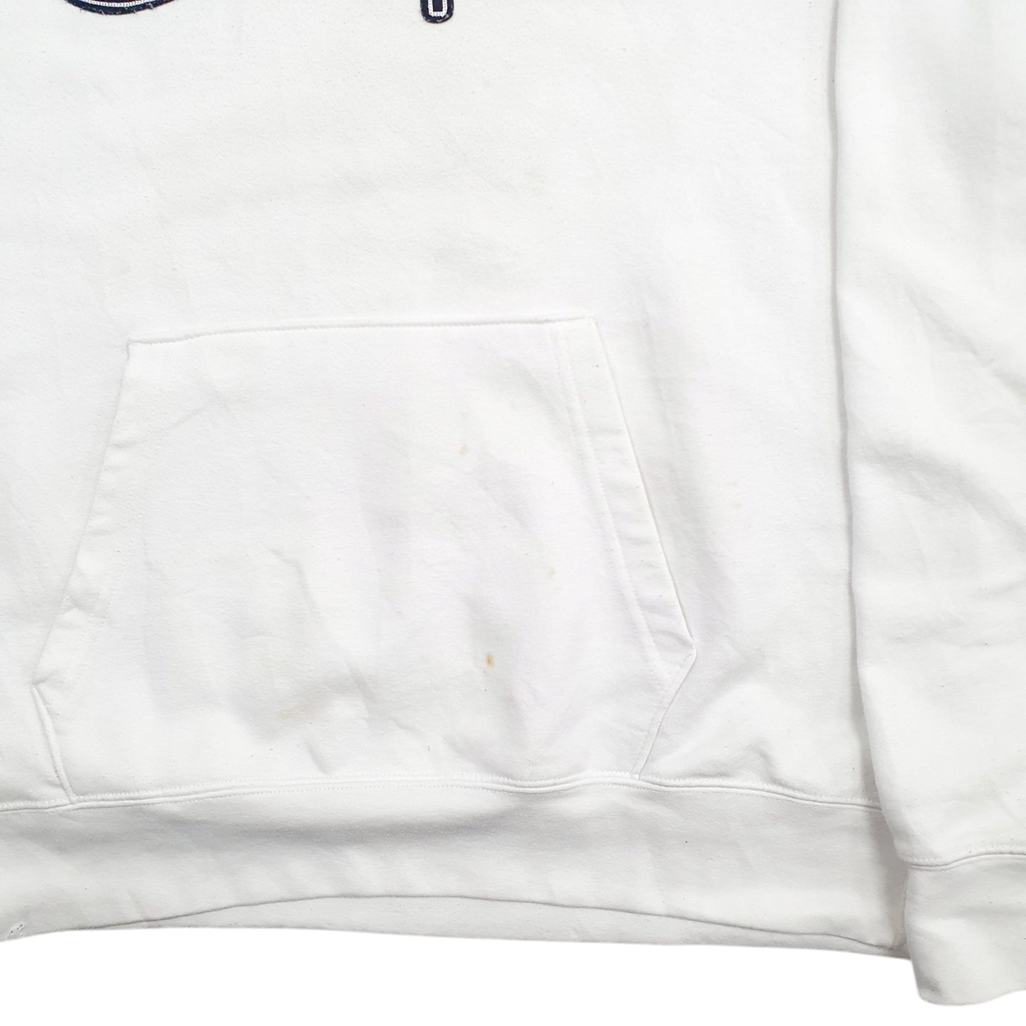 Mens White Champion Spellout Hoodie Jumper