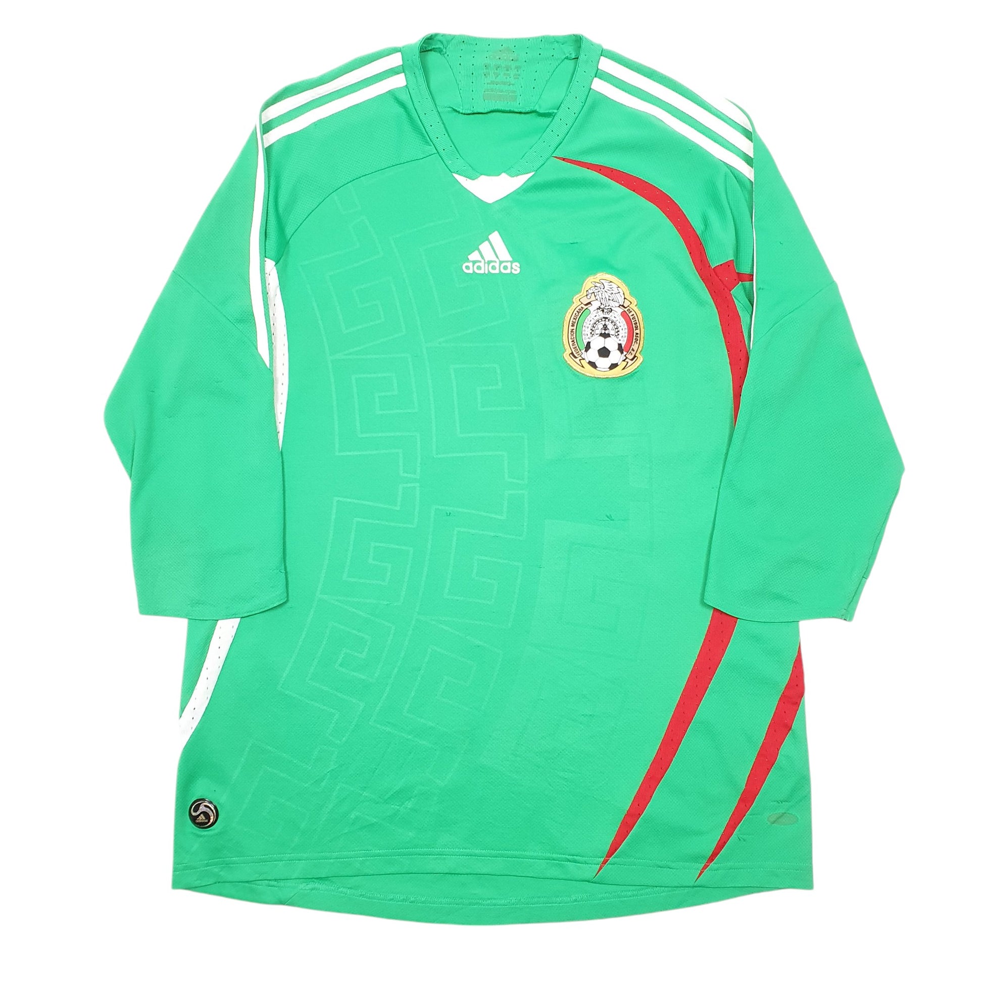 Mens Green Adidas Mexicana Football Federation Mexico Short Sleeve T Shirt
