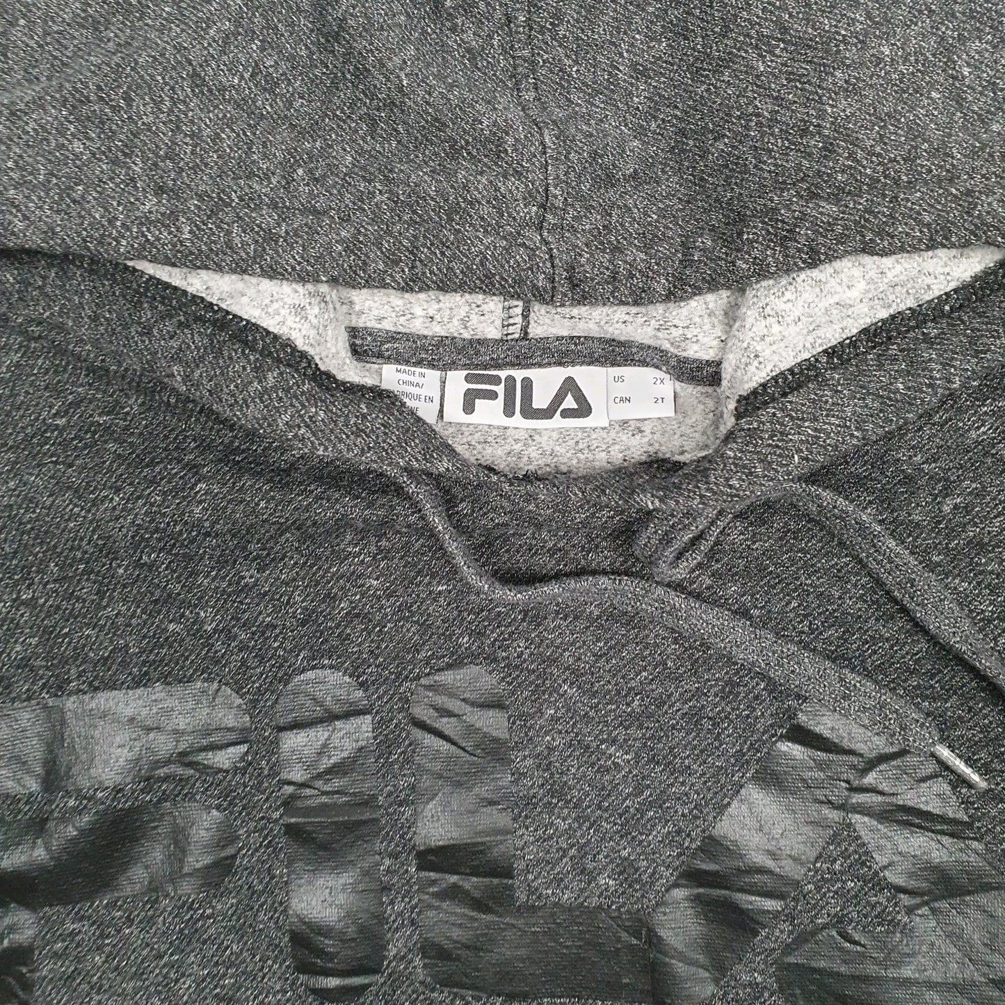 Womens Grey Fila  Hoodie Jumper