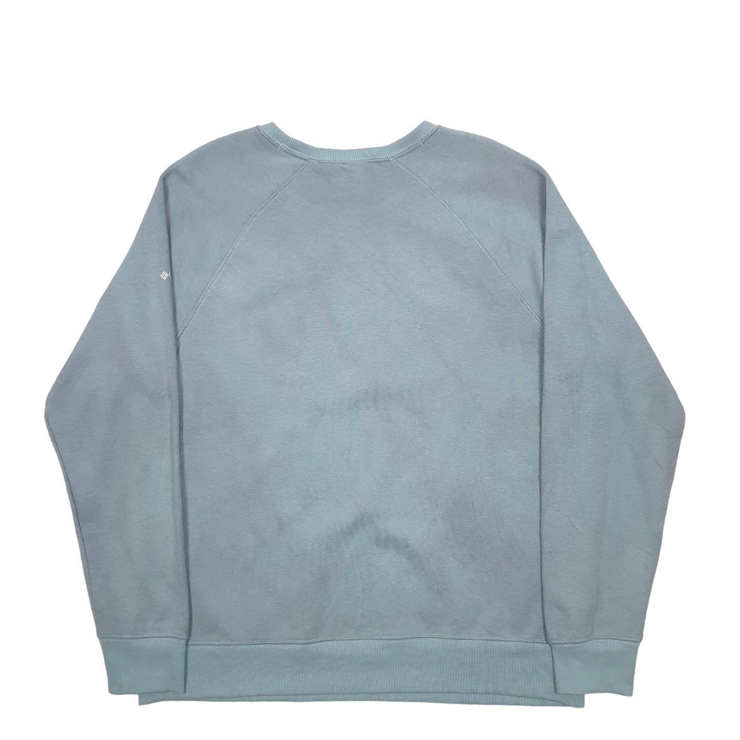 Mens Blue Columbia Hike Hiking Spellout Crewneck Jumper