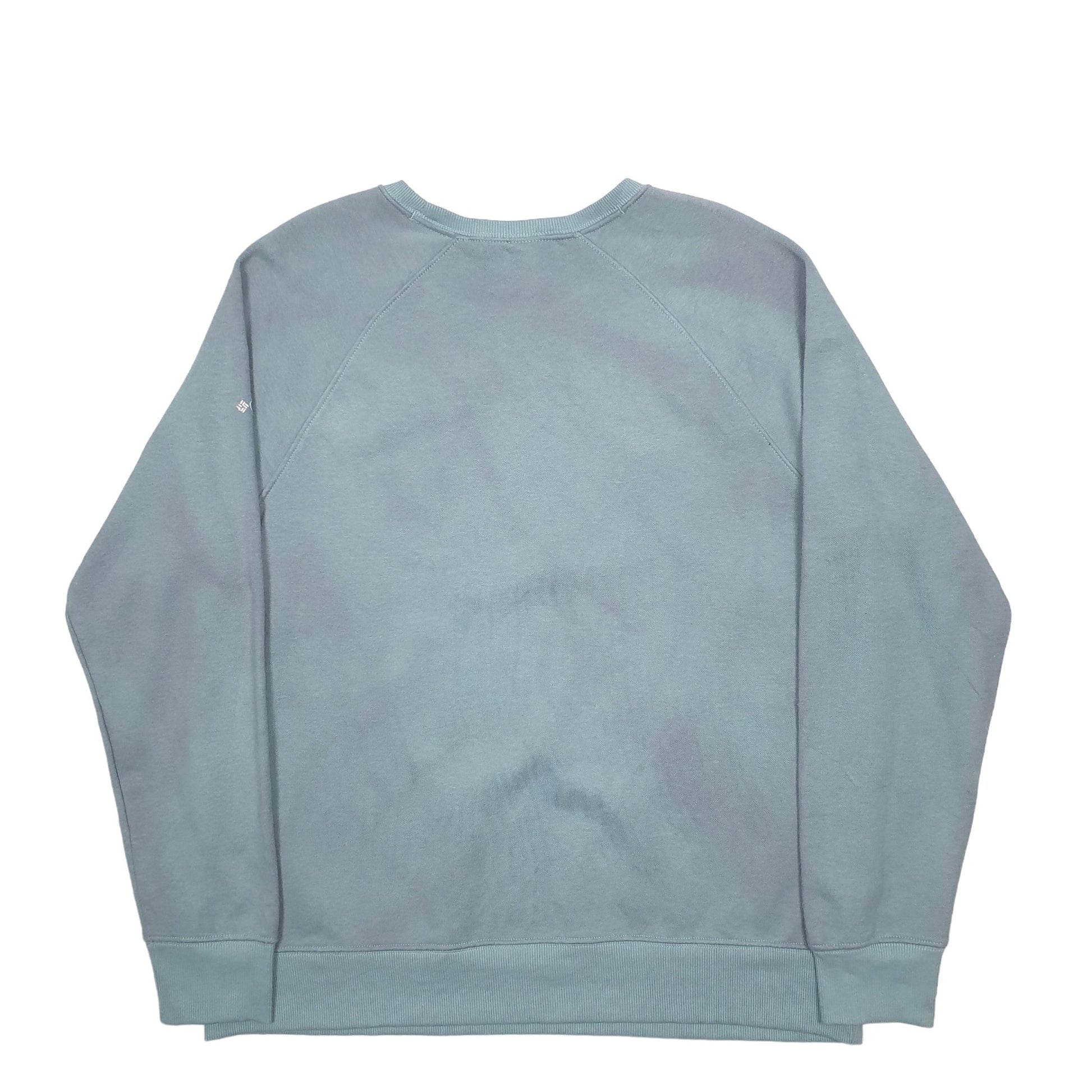 Mens Blue Columbia Hike Hiking Spellout Crewneck Jumper