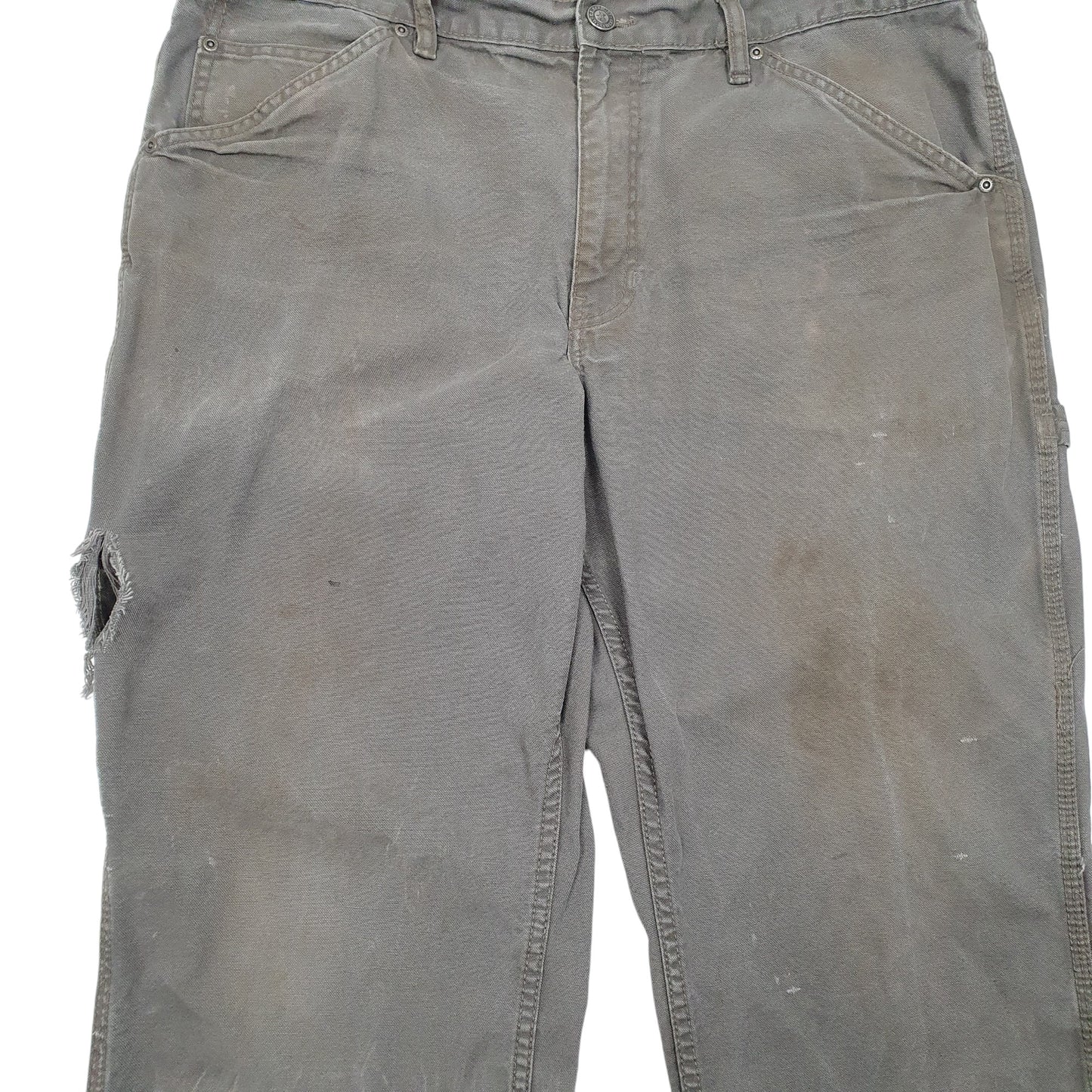 Mens Khaki Schmidt Workwear Carpenter Trousers