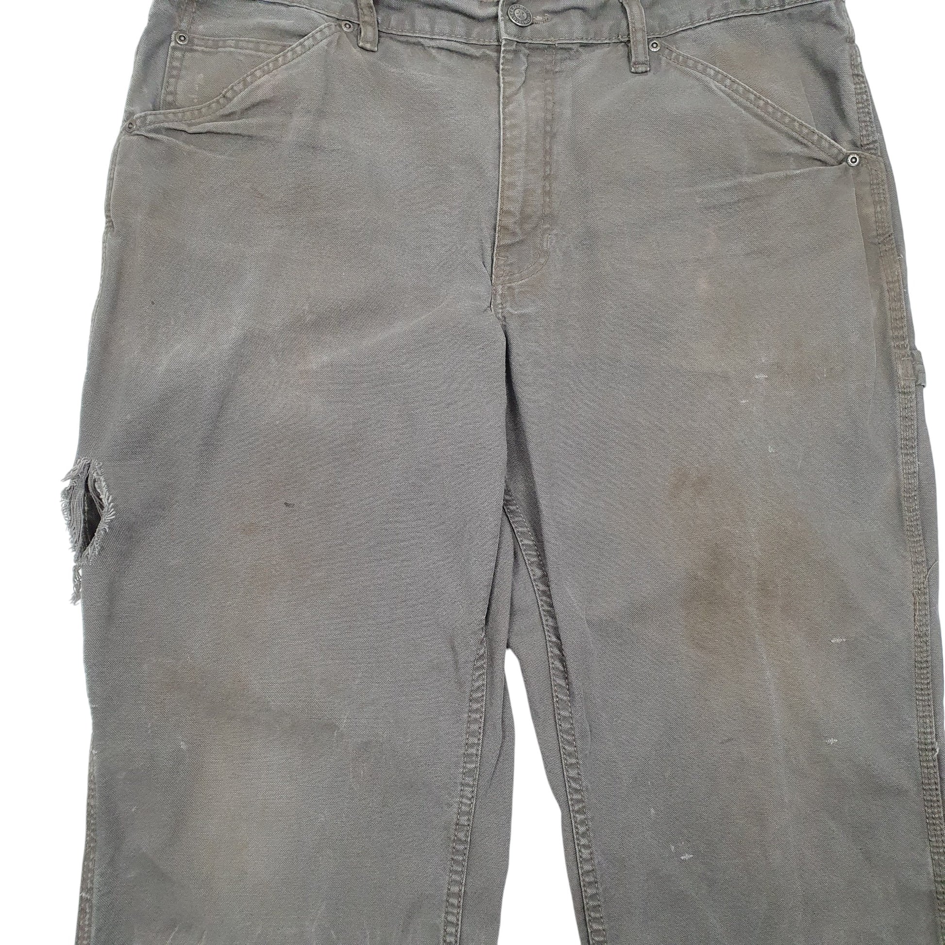 Mens Khaki Schmidt Workwear Carpenter Trousers