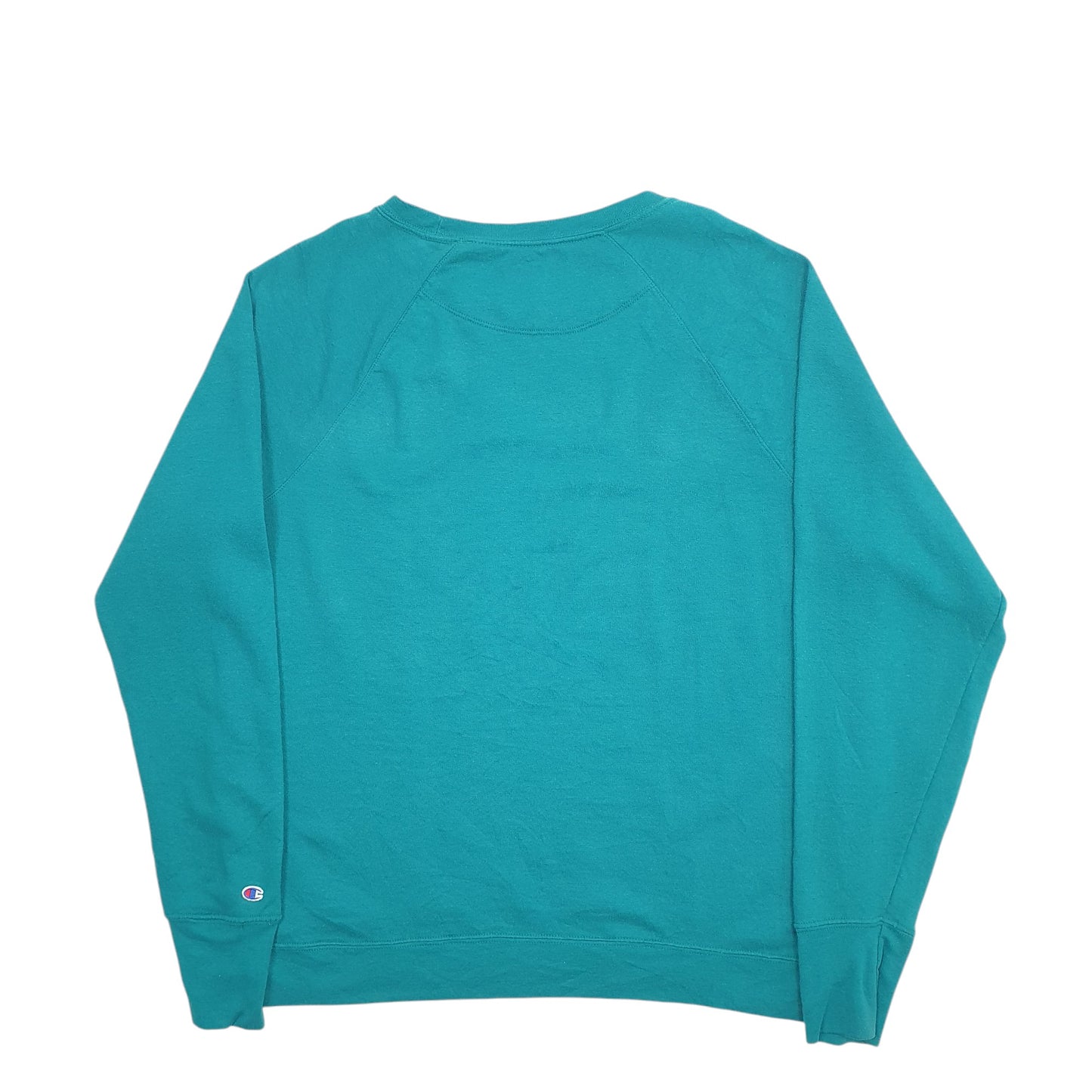 Mens Green Champion Spellout Crewneck Jumper